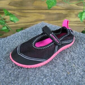 Speedo Girls Aqua Socks Water Sz T 7-8 Medium Black‎ Synthetic Slip On
